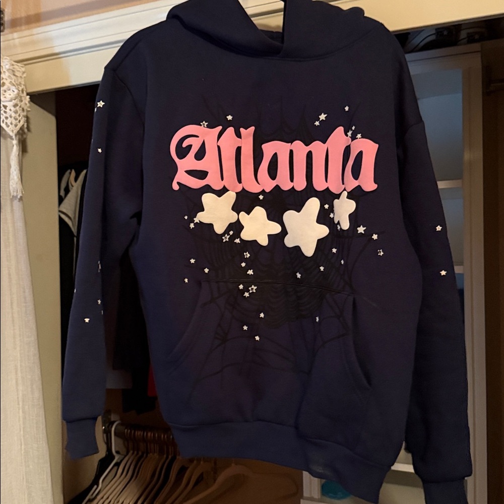 Navy Blue Graphic Women's Hoodie